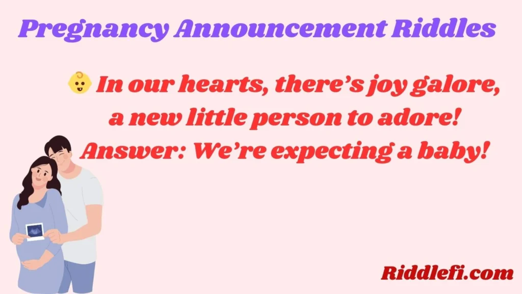 Pregnancy Announcement Riddles