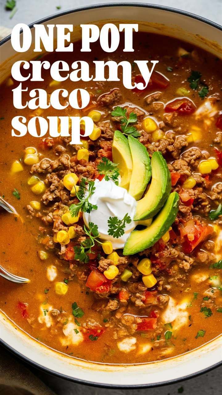 One-Pot Taco Soup Recipe: Quick, Cozy & Packed with Flavor