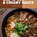 Spicy Korean Ramen with Grilled Beef & Creamy Sauce — A Perfect Fusion of Heat, Comfort & Flavor
